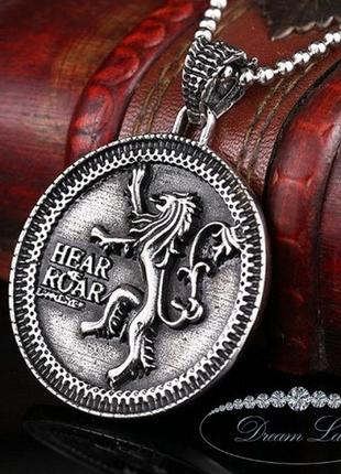 Кулон з фільму гра престолів з нержавіючої медичної сталі «lannister»
