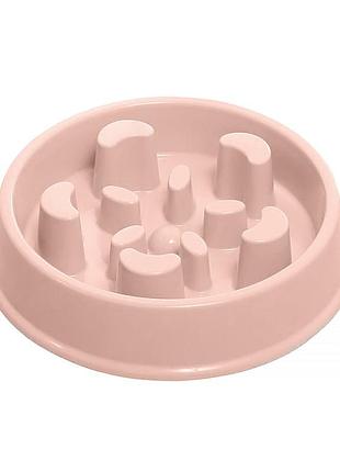 Миска для собак та котів taotaopets 139903 pink для повільної їжі (lis_6279-21315)