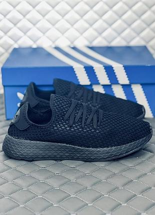 Кросівки чоловічі літні сітка adidas boost black чорні літні адідас
