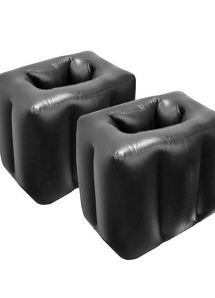 Комплект надувных подушек lesko suv-x1 black для ног 45*38*35 см. ( 2шт.) (k-727s)