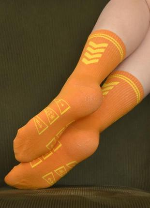 Носки женские высокие оранжевого цвета размер 38-41 156873l gl_552 фото
