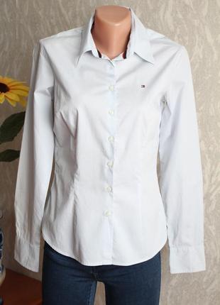 Голубая рубашка tommy hilfiger 34 размер хс