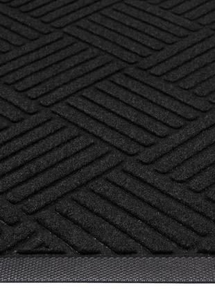 Коврик придверный relana mx geometry 80x120 cм прямоугольный черный4 фото