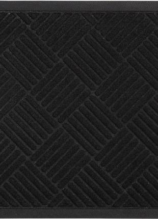 Килимок придверний relana mx geometry 80x120 cм прямокутний чорний