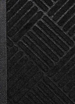Коврик придверный relana mx geometry 80x120 cм прямоугольный черный5 фото