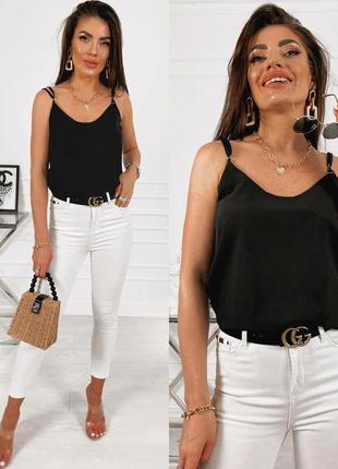 Базовая майка ко многим вашим образам🥰42-52 р-ры, черная, белая