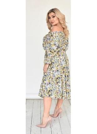 Сукня жіноча колір жовтий з пудрою set92-289989р. 42-44