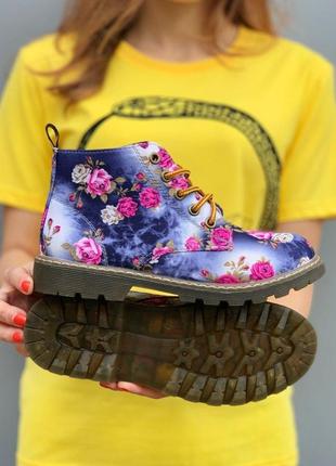 Женские ботинки no brand boots pink flower mid