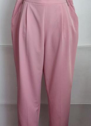 Штани asos рожевого кольору із защіпами спереду