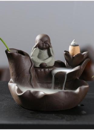 Підставка "рідкий дим" кераміка "у лотосі нічого не бачу"