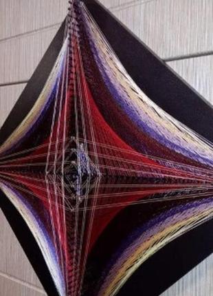 Картина (панно, декор) в технике string art "путеводная звезда"2 фото