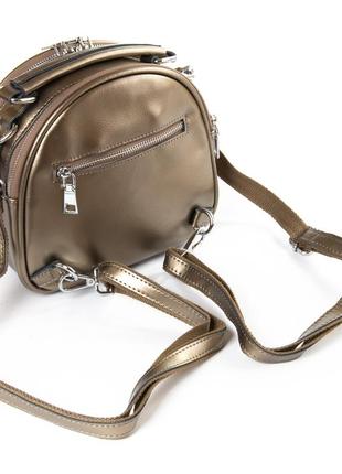 Женская сумка-рюкзак из натуральной толстой кожи2 фото