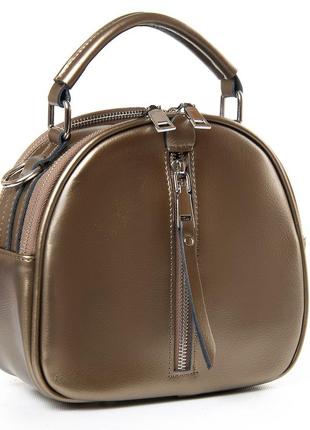 Жіноча сумка-рюкзак із натуральної товстої шкіри