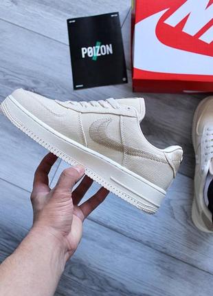 Кроссовки nike air force 1 low stussy fossil