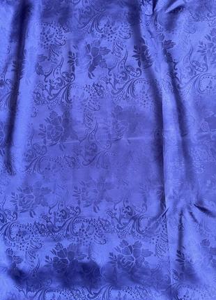 Новый голубый шелковый платок с кисточками striessnig wien
