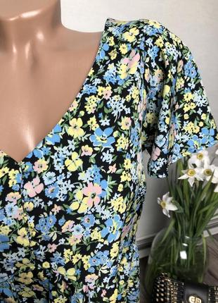Блузка в мелких цветах4 фото