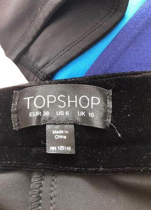 Черные велюровые шорты с карманами topshop4 фото