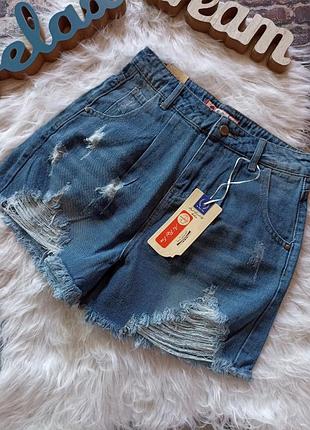 Стильні джинсові шорти з потертостями