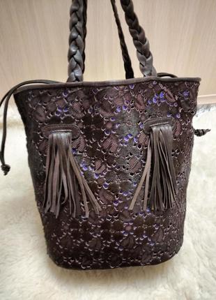 Шкіряна сумка кісет orest london