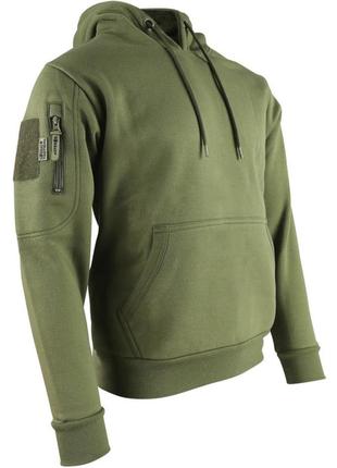 Кофта худые военная тактическая kombat uk мужская с липучками под шевроны tactical hoodie l оливковый vt_33