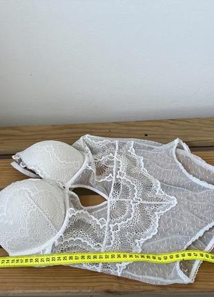 Белое сетевое боди сексуальное белье сетевой корсет7 фото