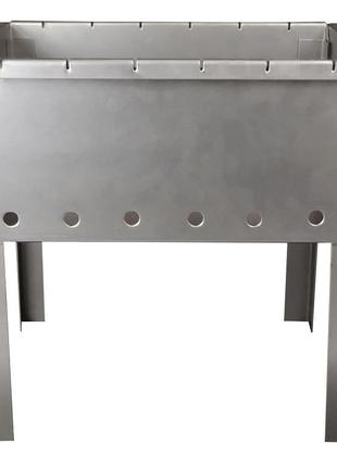 Мангал силумін для шашликів (6-місний)