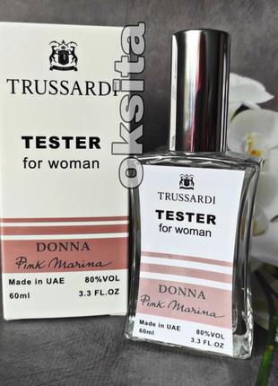 💕t r u s s a r d i donna pink marina💕стійкі мініпарфуми тестер 60 мл емірати