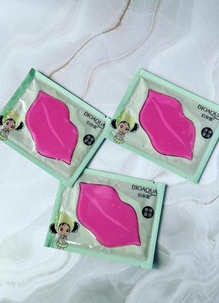 Гідрогелева маска для губ з лаймом bioaqua collagen lip mask