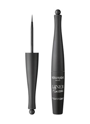 Серая жидкая подводка для глаз bourjois liner pinceau 24н