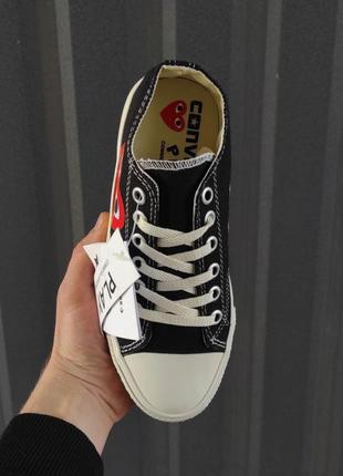 Кеды конверс женские converse cdg low black, кеды жюнкие конверс4 фото