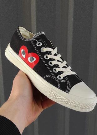 Кеды конверс женские converse cdg low black, кеды жюнкие конверс5 фото