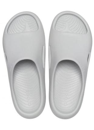 Crocs mellow slide atmosphere серые2 фото