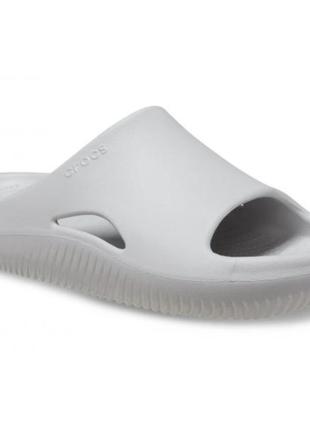 Crocs mellow slide atmosphere сірі3 фото