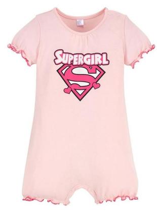 Пісочник на дівчинку, ромпер supergirl, набір пісочників impidimpi2 фото