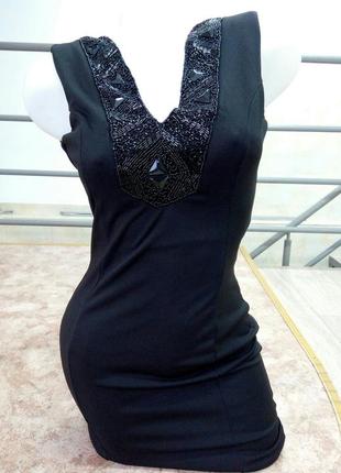 🔥 обвал цін🔥шикарне вечірнє чорне плаття міді з відкритою спиною "danity"1 фото