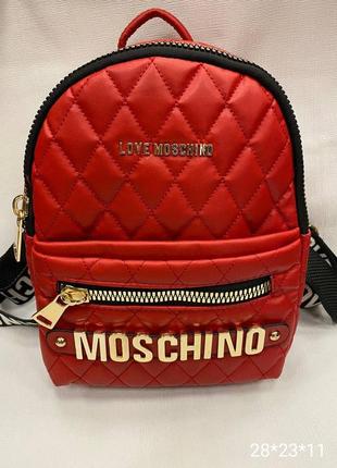 Жіночий рюкзак червоний туреччина портфель з екошкіри туреччина в стилі moschino москино