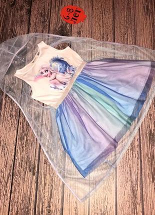 Новорічна сукня ельза холодне серце для дівчинки 6-8 років, 116-128 см1 фото