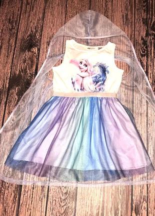 Новорічна сукня ельза холодне серце для дівчинки 6-8 років, 116-128 см3 фото