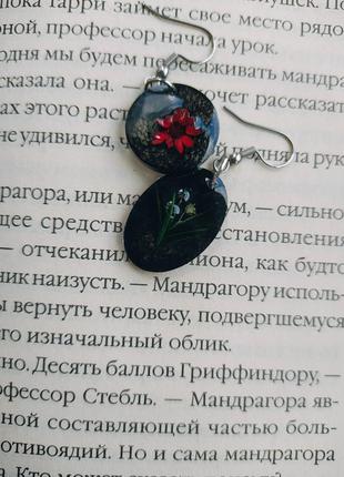 Сережки серьги с епоксидної  эпоксидной смолы