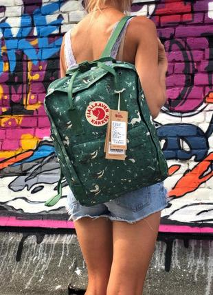 Крутой рюкзак унисекс fjallraven kanken classic с принтом2 фото