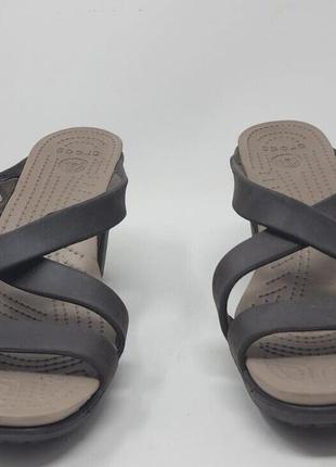 Босоножки crocs womens cyprus iv heel size 9 brown espresso sandal2 фото