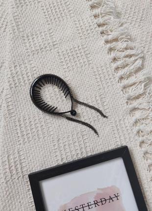 Заколка шпилька зі стразами на хвіст на "дульку" на зачіску чорна нова