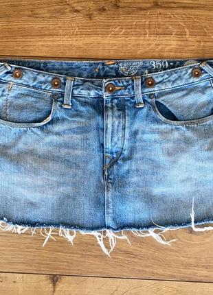 Джинсовая мини юбка