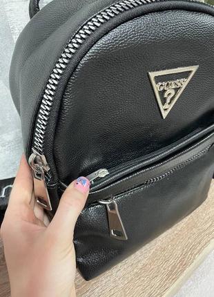 Жіночий рюкзак чорний еко шкіра рюкзак стилю гесс5 фото
