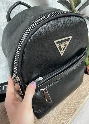 Жіночий рюкзак чорний еко шкіра рюкзак стилю гесс6 фото