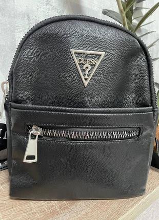 Жіночий рюкзак чорний еко шкіра рюкзак стилю гесс3 фото