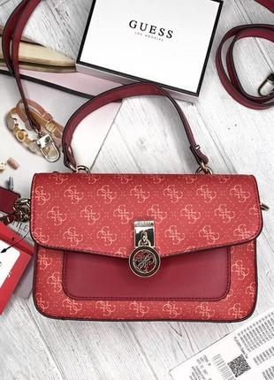 Жіноча сумка guess red червона