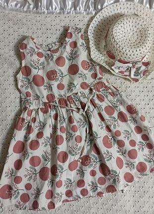Платье для девочки с шляпкой