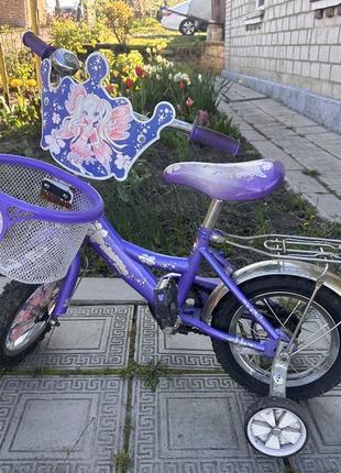 Продам дитячий велосипед для дівчинки 12 дюймів «принцеси»,mustang 1200 грн7 фото