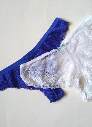 14 л 42 шикарные кружевные трусики бразилианы, за двое